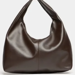 brown leather women shopper shoulder bag