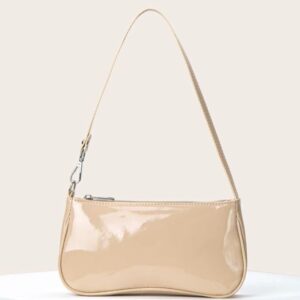 apricot solid small shoulder bag